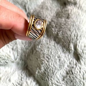 Vintage gold and silver Ring .